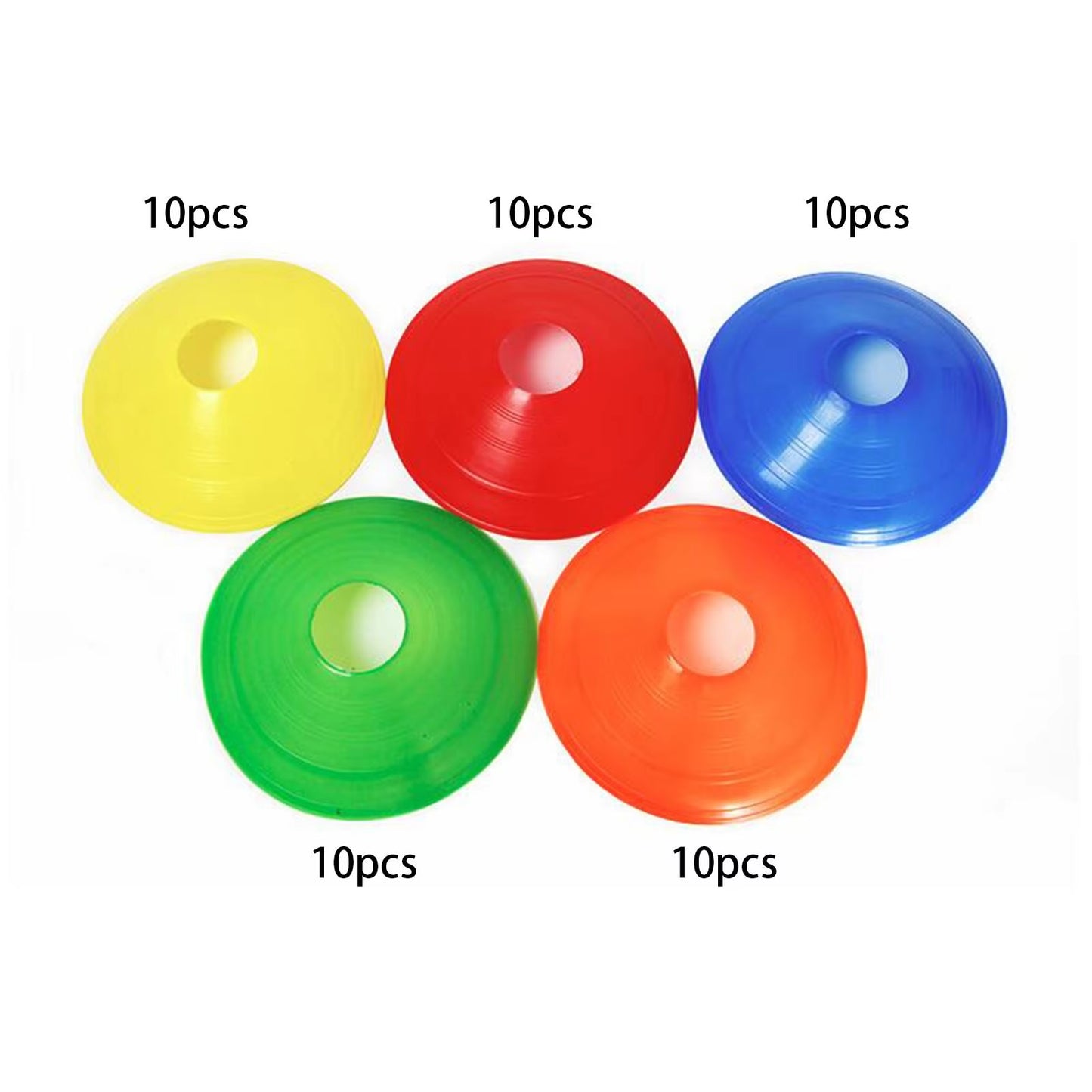 50-Piece Set of Flexible Soccer Cones for Agility Training in Garden Environments