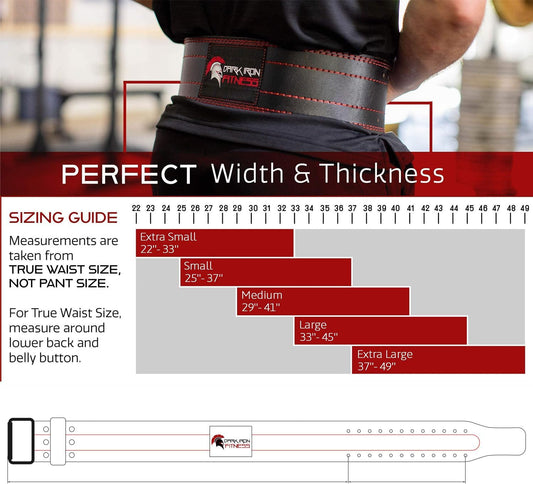 Weight Lifting Belt for Powerlifting Deadlift Training, Premium Leather for Core Support Gym Strength Workout