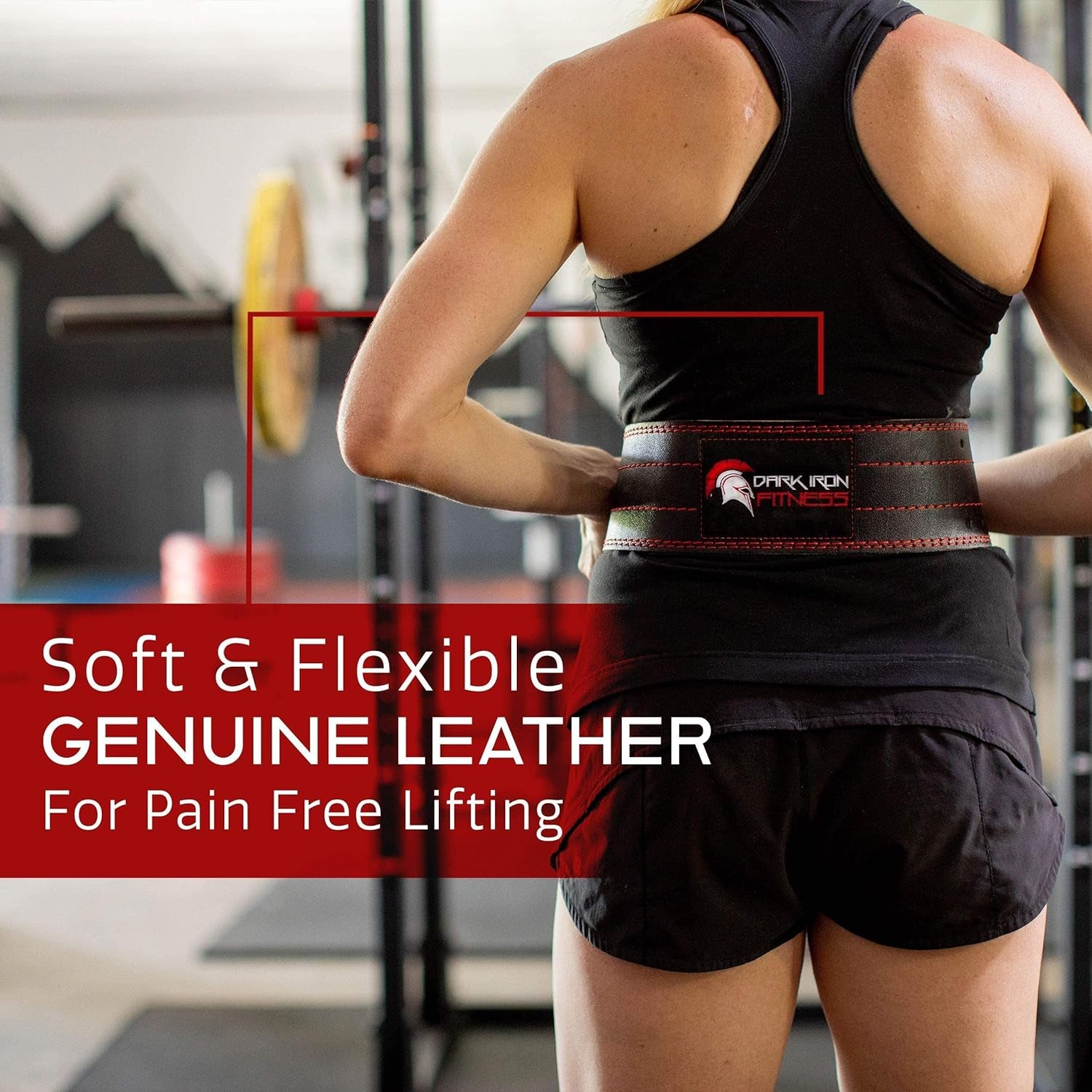 Weight Lifting Belt for Powerlifting Deadlift Training, Premium Leather for Core Support Gym Strength Workout