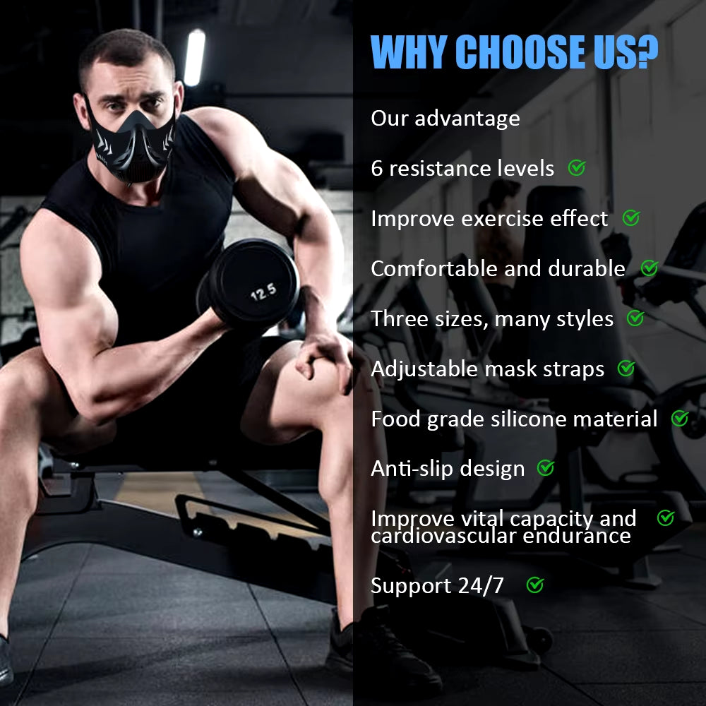 MMA Cardio Workout 3.0 Elevation Endurance Mask for High Altitude Training and Running Resistance Fitness