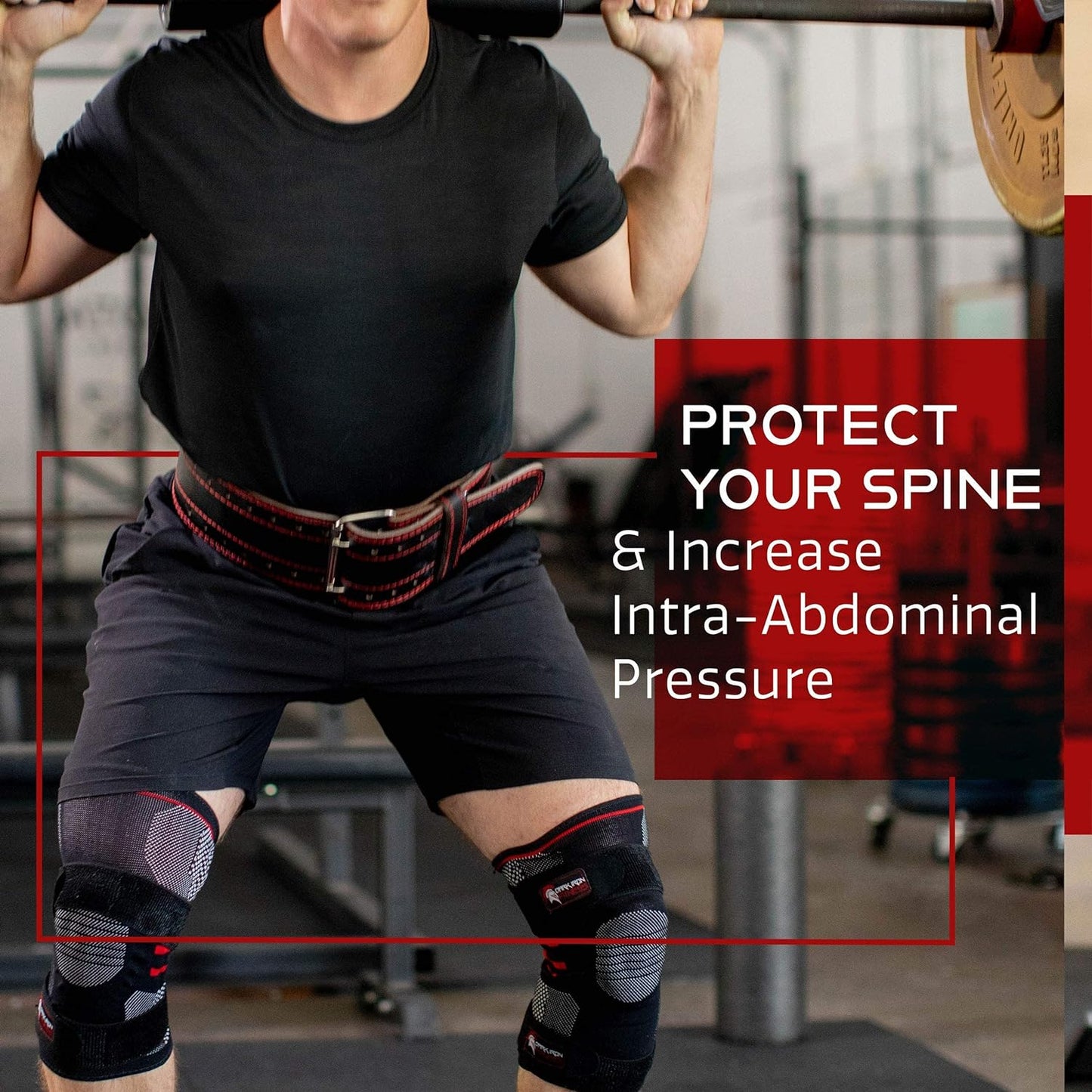 Weight Lifting Belt for Powerlifting Deadlift Training, Premium Leather for Core Support Gym Strength Workout