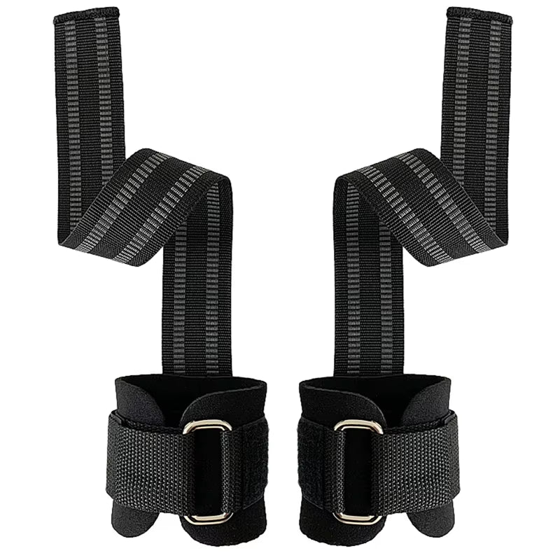 2 Pack Weight Lifting Wrist Straps Adjustable Wrist Support Heavy Duty Lifting Belts Gloves Power Hooks Deadlifts Lifting Grips