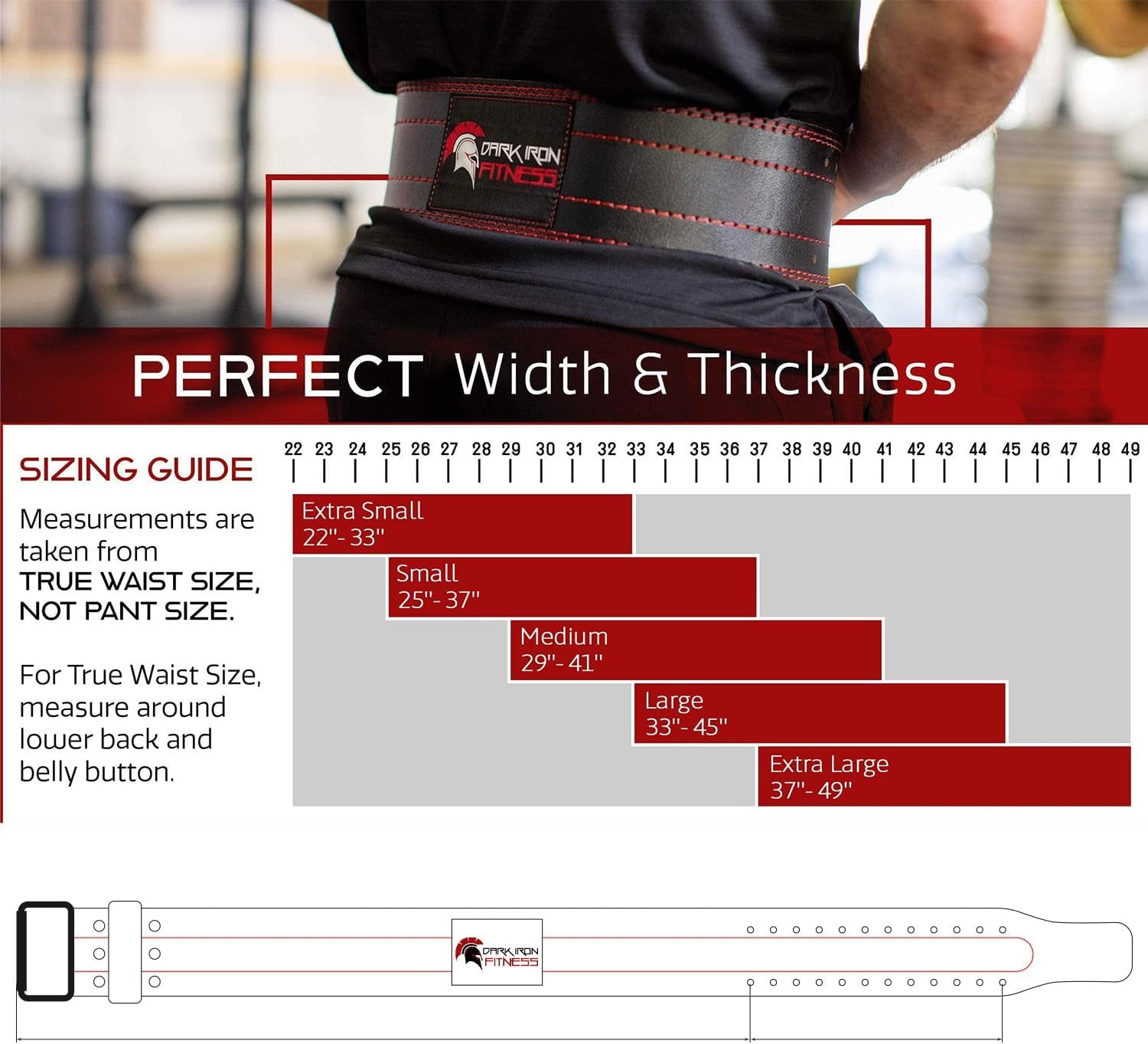 Weight Lifting Belt for Powerlifting Deadlift Training, Premium Leather for Core Support Gym Strength Workout