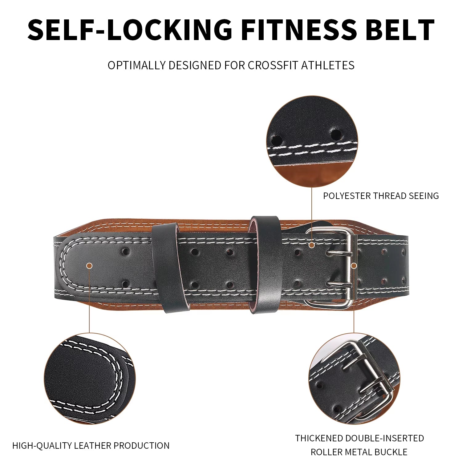 Weight Lifting Belts 10.5Cm Width for Men Women, Gym Fitness Squats Belt Back Support for Powerlifting, Cross Training, Workout