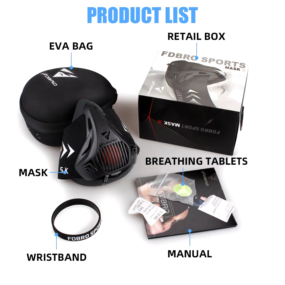 MMA Cardio Workout 3.0 Elevation Endurance Mask for High Altitude Training and Running Resistance Fitness
